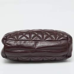 Pre Owned Coach Burgundy Quilted Leather Phoebe Madison Shoulder Bag