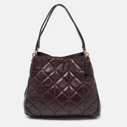 Pre Owned Coach Burgundy Quilted Leather Phoebe Madison Shoulder Bag