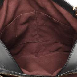 Pre Owned Coach Black Embossed Leather Lexy Shoulder Bag