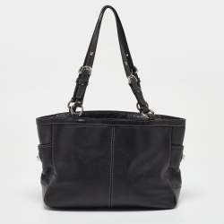 Coach Black Leather Gallery Tote