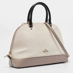 Pre Owned Coach Tricolor Leather Sierra Satchel