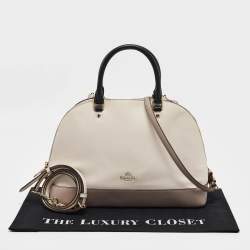 Pre Owned Coach Tricolor Leather Sierra Satchel