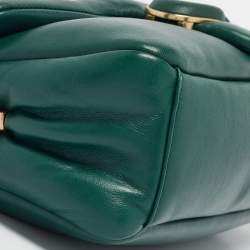 Pre Owned Coach Dark Green Leather Tabby Pillow 26 Shoulder Bag