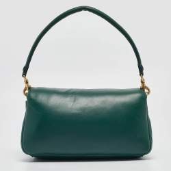 Pre Owned Coach Dark Green Leather Tabby Pillow 26 Shoulder Bag