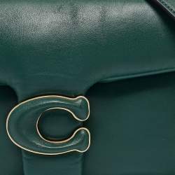 Pre Owned Coach Dark Green Leather Tabby Pillow 26 Shoulder Bag