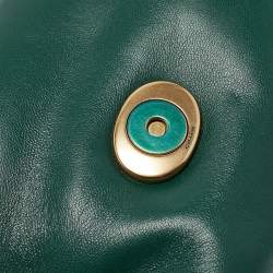 Pre Owned Coach Dark Green Leather Tabby Pillow 26 Shoulder Bag