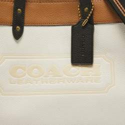 Pre Owned Coach Multicolor Leather Coach Badge Field 30 Tote