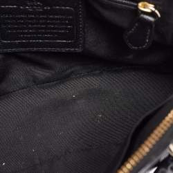 Pre Owned Coach Black Leather Cora Dome Satchel