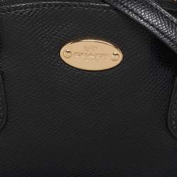 Pre Owned Coach Black Leather Cora Dome Satchel