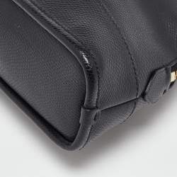 Pre Owned Coach Black Leather Cora Dome Satchel