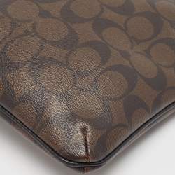 Coach Beige/Brown Signature Coated Canvas and Leather Crossbody Bag