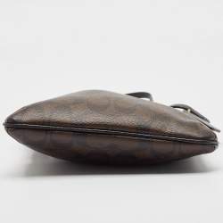 Coach Beige/Brown Signature Coated Canvas and Leather Crossbody Bag