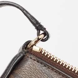 Coach Beige/Brown Signature Coated Canvas and Leather Crossbody Bag
