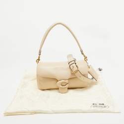 Coach Beige Leather Tabby Pillow 26 Shoulder Bag