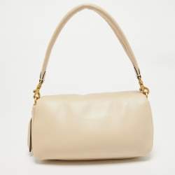 Coach Beige Leather Tabby Pillow 26 Shoulder Bag