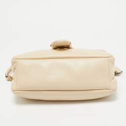 Coach Beige Leather Tabby Pillow 26 Shoulder Bag