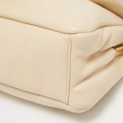 Coach Beige Leather Tabby Pillow 26 Shoulder Bag