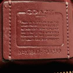 Coach White Leather and Python Embossed Emma Satchel
