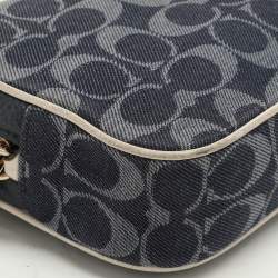 Coach Blue Signature Canvas Jes Camera Crossbody Bag