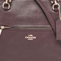 Coach Purple Pebbled Leather Prairie Satchel