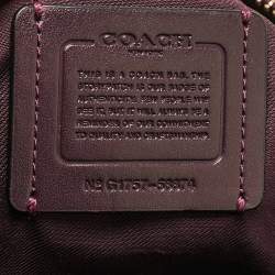 Coach Purple Pebbled Leather Prairie Satchel