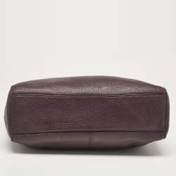 Coach Purple Pebbled Leather Prairie Satchel