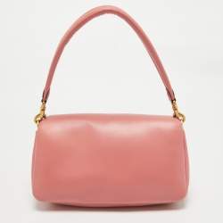 Coach Dark Pink Leather Tabby Pillow 26 Shoulder Bag
