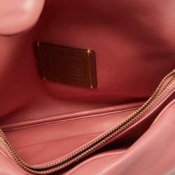 Coach Dark Pink Leather Tabby Pillow 26 Shoulder Bag