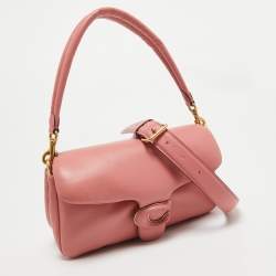Coach Dark Pink Leather Tabby Pillow 26 Shoulder Bag