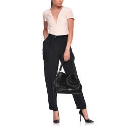 Coach Black Leather Edie 31 Satchel