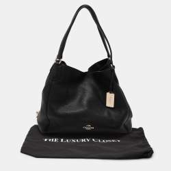 Coach Black Leather Edie 31 Satchel