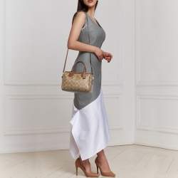 Coach Beige/Brown Signature Coated Canvas and Leather Mini Bennett Satchel
