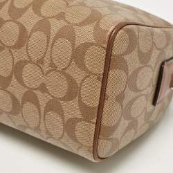 Coach Beige/Brown Signature Coated Canvas and Leather Mini Bennett Satchel