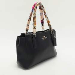 Coach Navy Blue Leather Mini Chirstie Top Zip Tote
