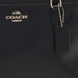 Coach Navy Blue Leather Mini Chirstie Top Zip Tote