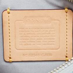 Coach Light Blue Signature Denim and Leather Swinger 20 Clutch Bag