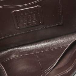 Coach Black/Burgundy Leather Scallop Studded Marlow Crossbody Bag