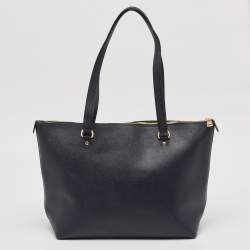 Coach Navy Blue Leather Gallery Tote