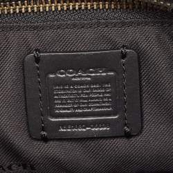 Coach Black/Brown Signature Coated Canvas and Leather Dreamer Embellished Satchel