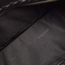 Coach Black/Brown Signature Coated Canvas and Leather Dreamer Embellished Satchel