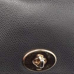 Coach Black Leather Crosstown Turnlock Crossbody Bag