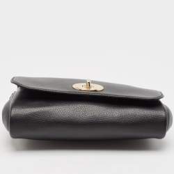 Coach Black Leather Crosstown Turnlock Crossbody Bag