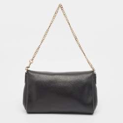 Coach Black Leather Crosstown Turnlock Crossbody Bag