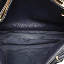 Pre Owned Coach Navy Blue Leather Margot Satchel