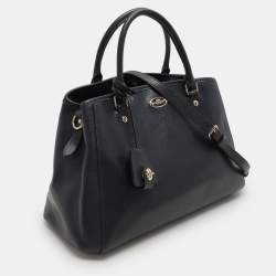 Pre Owned Coach Navy Blue Leather Margot Satchel