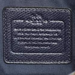 Pre Owned Coach Navy Blue Leather Margot Satchel