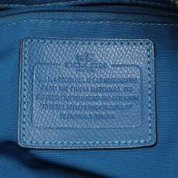 Coach Beige/Blue Signature Coated Canvas File Crossbody Bag
