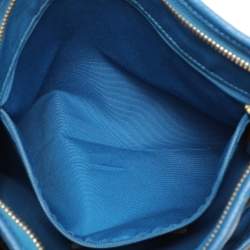 Coach Beige/Blue Signature Coated Canvas File Crossbody Bag