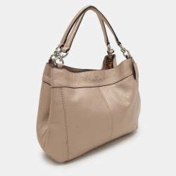 Pre Owned Coach Beige Leather Lexy Tote