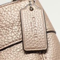 Pre Owned Coach Beige Leather Lexy Tote